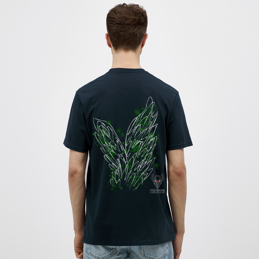 Men T-Shirt Dark Green Wings - Navy