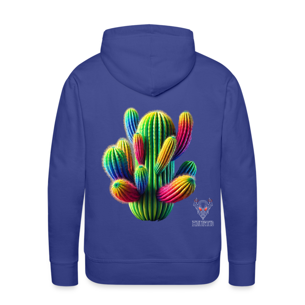Men Hoodie "Prismatic Cactus Bloom" - Königsblau