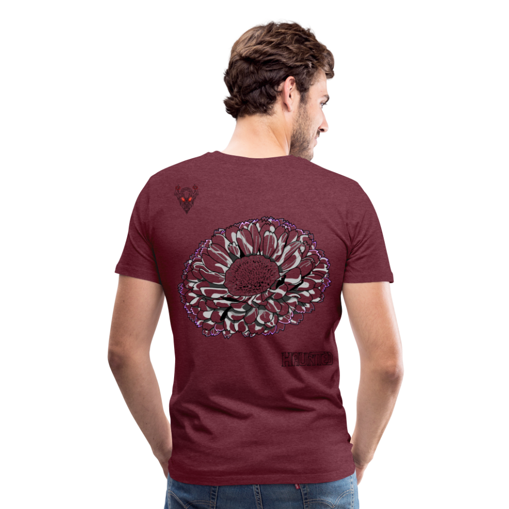 Man T-Shirt Calendula - Bordeauxrot meliert