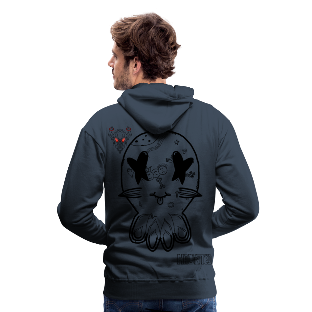 Man Hoodie Ghost Doodle Dark - Navy