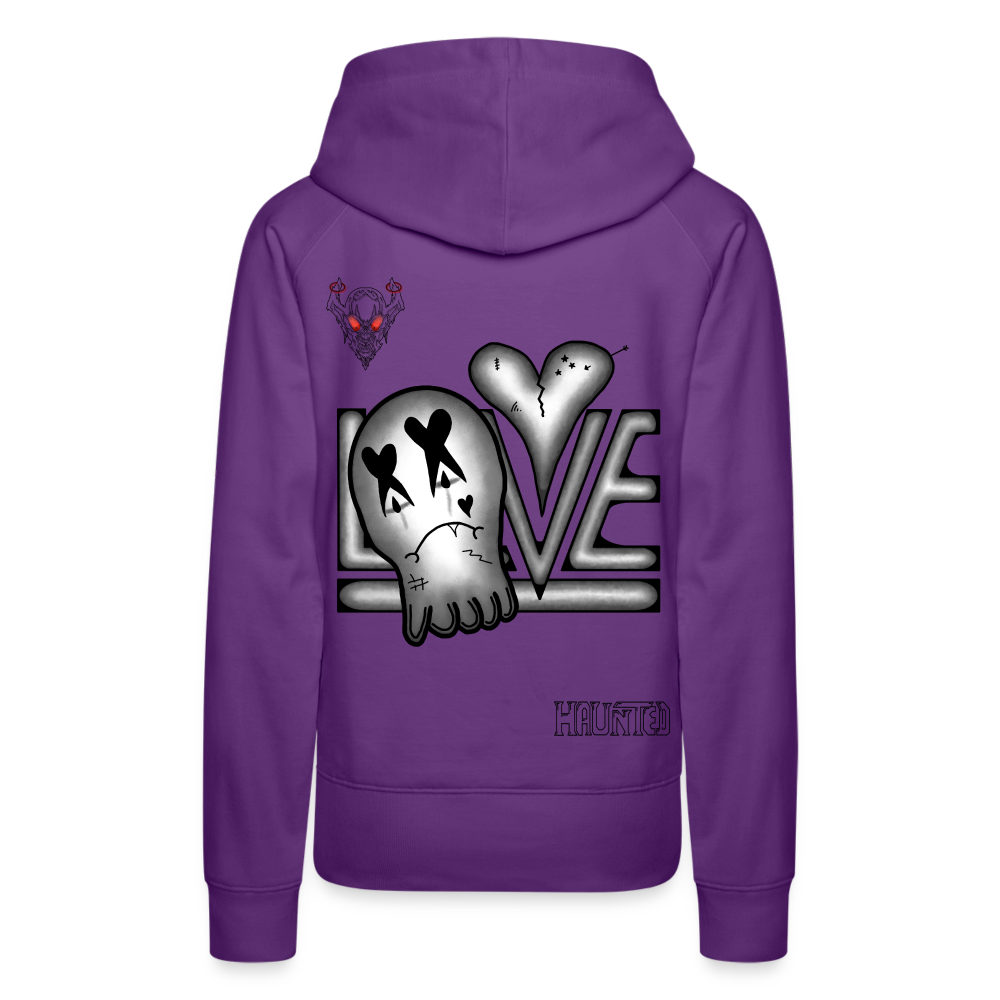 Woman Hoodie LOVE - Purple