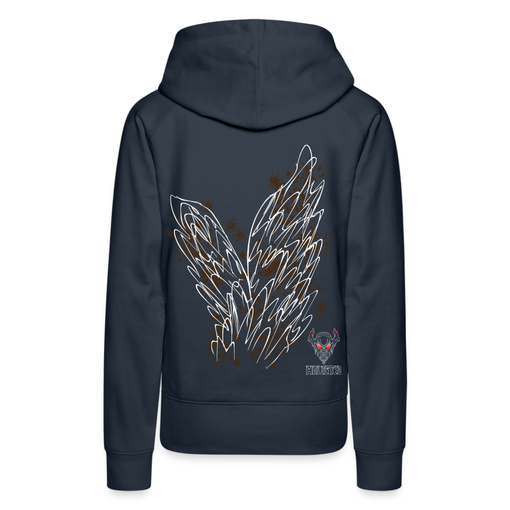 Women Hoodie Brown Wings - Navy