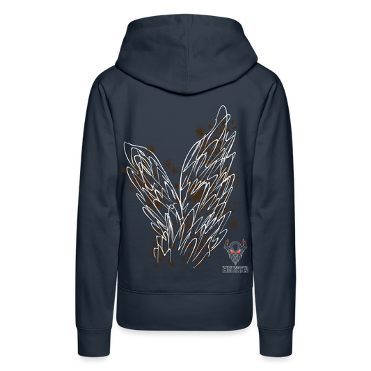 Women Hoodie Brown Wings - Navy