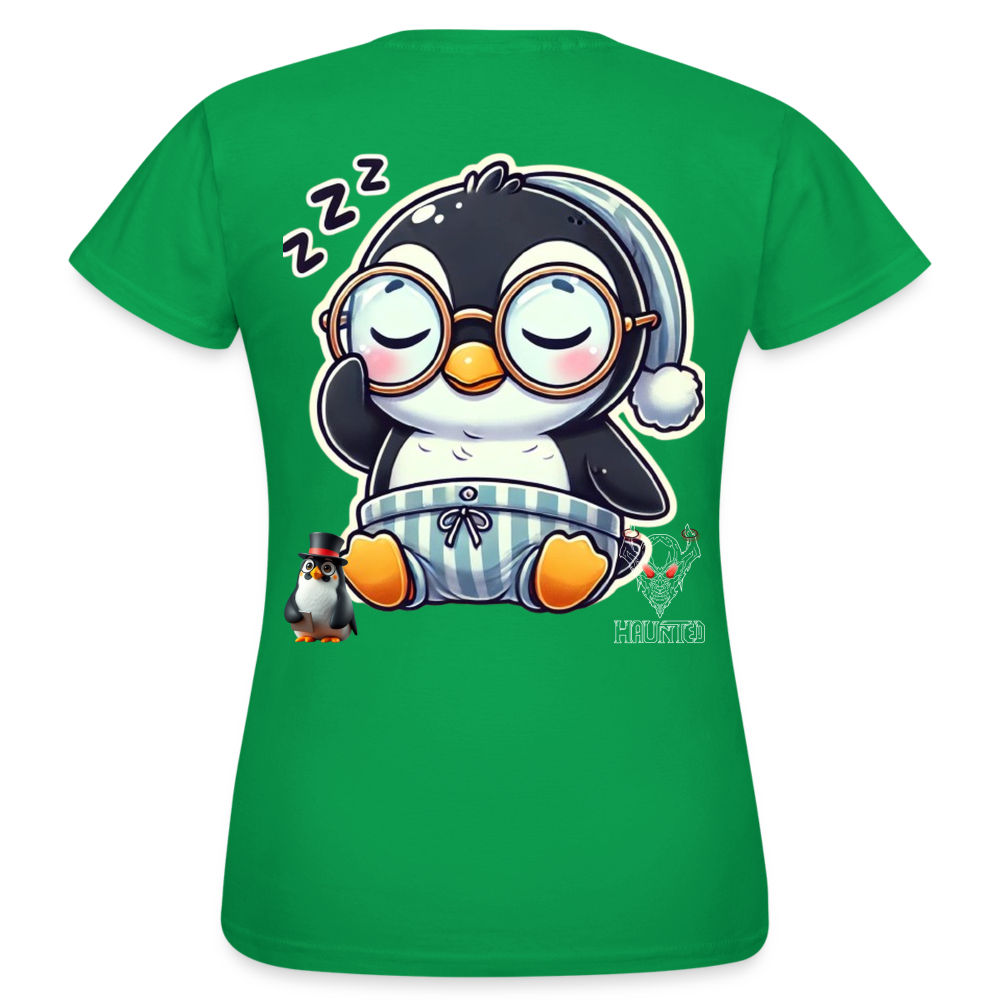 Women T-Shirt Sleepy KasPenguin - Kelly Green