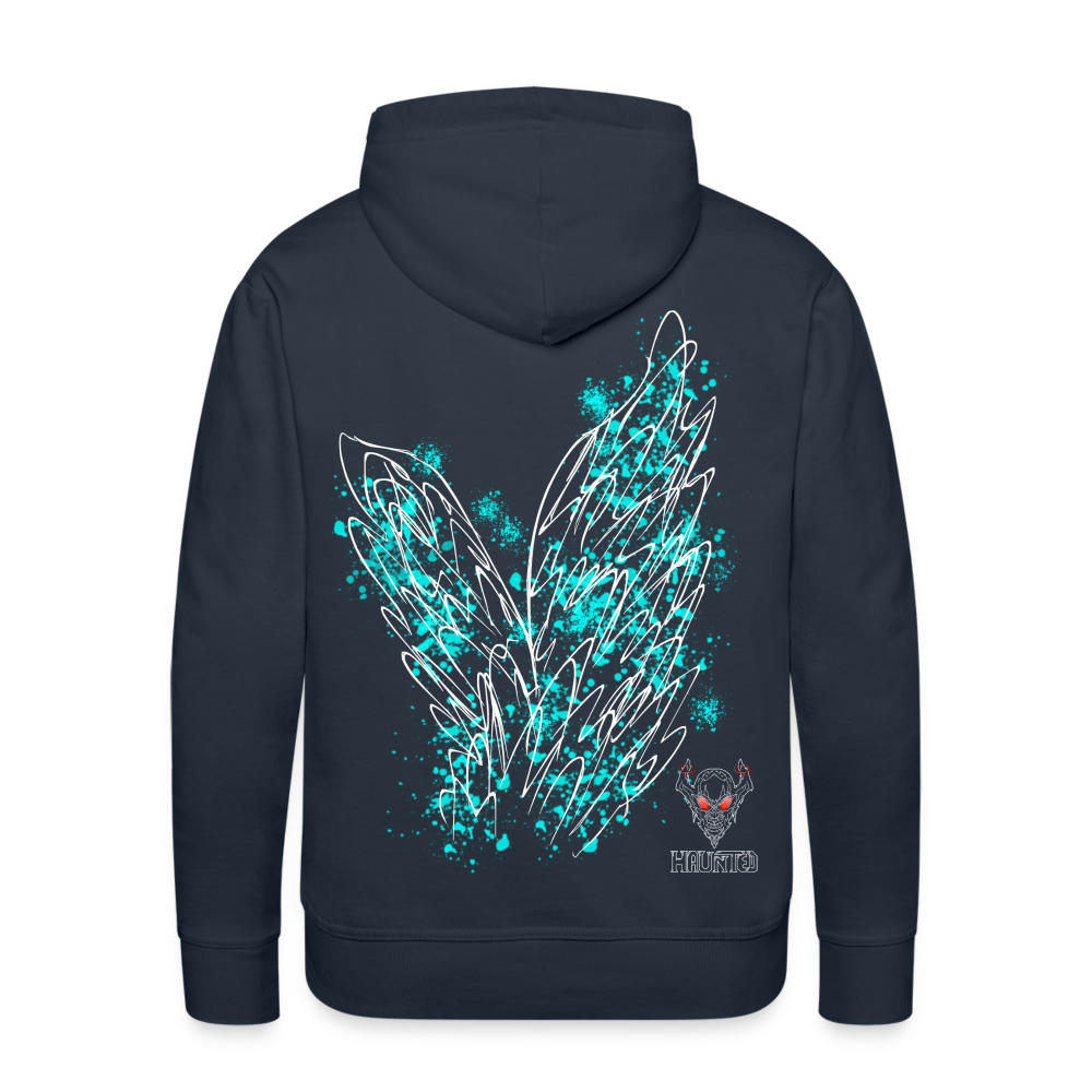 Men Hoodie Aqua Wings - Navy