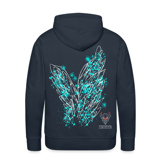 Men Hoodie Aqua Wings - Navy