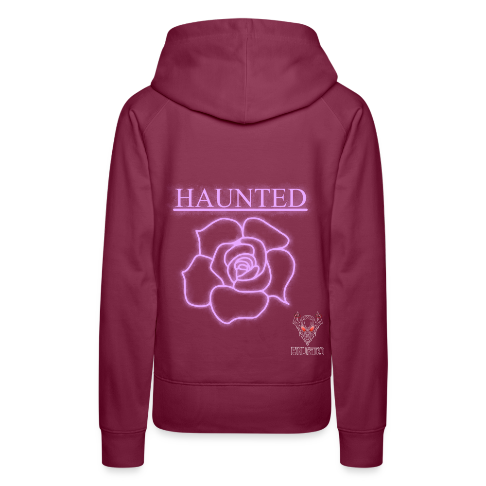 Women Hoodie Light Pink Neon Rose - Bordeaux