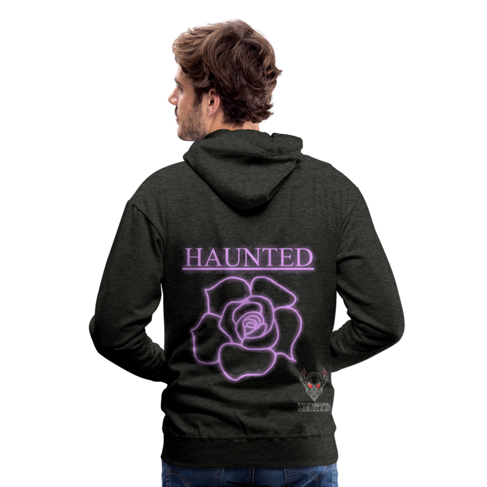 Men Hoodie Light Pink Neon Rose - Anthrazit