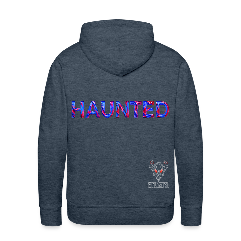 Men Hoodie Cosmic Flame Surge - Jeansblau