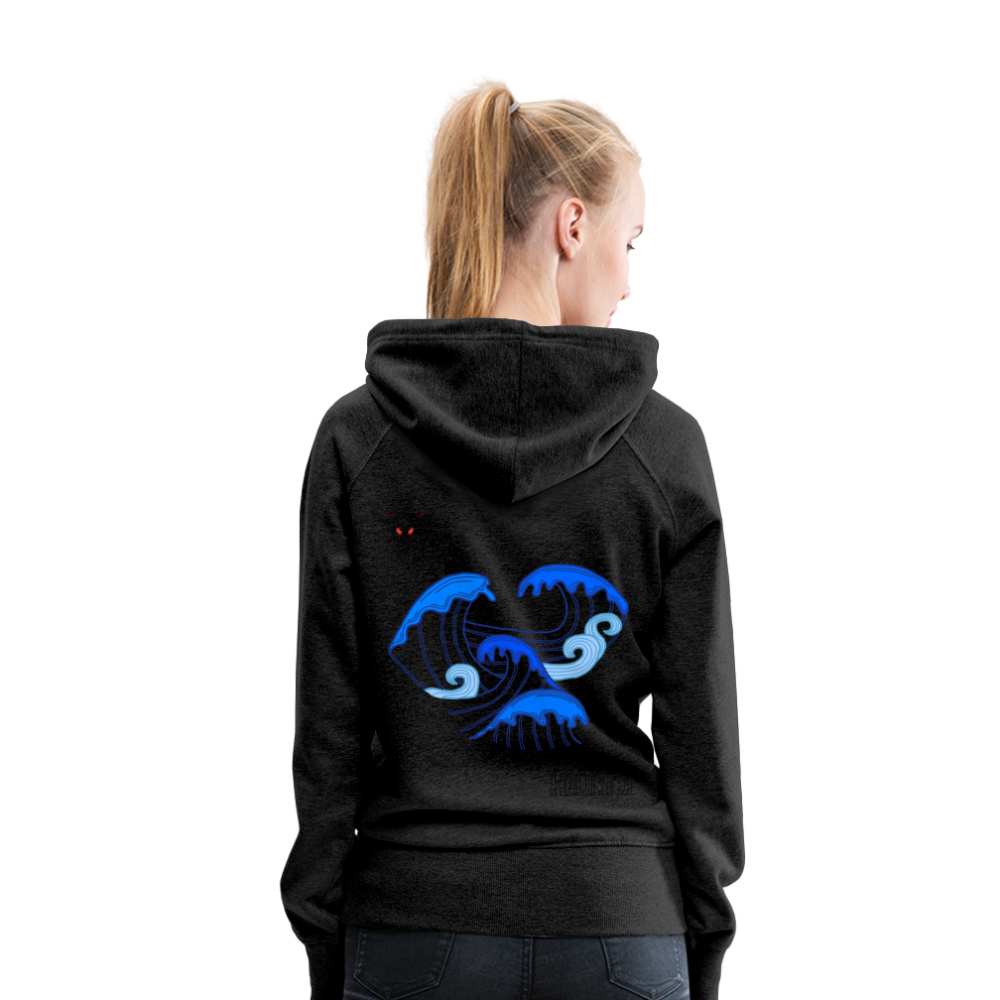 Woman Hoodie Waves clean Dark - Anthrazit