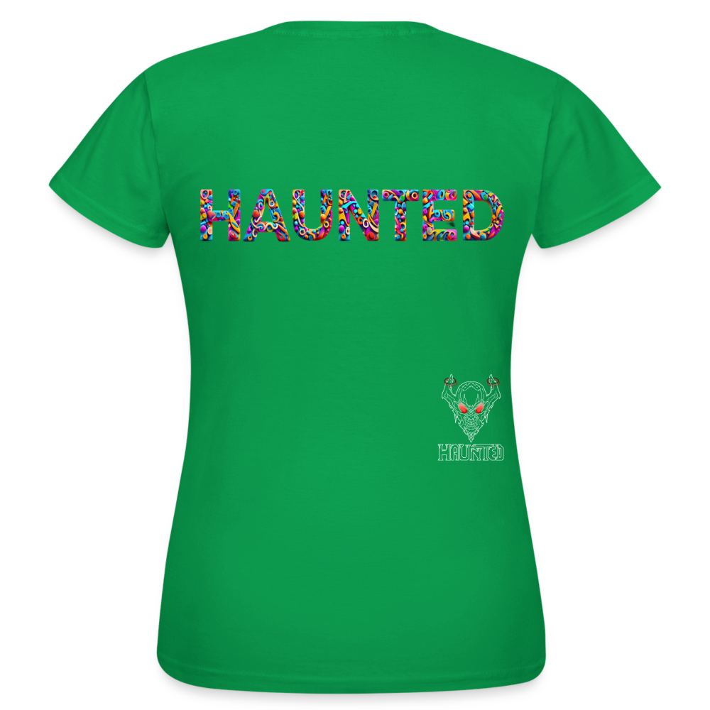Women T-Shirt Haunted Doodle Dreams - Kelly Green