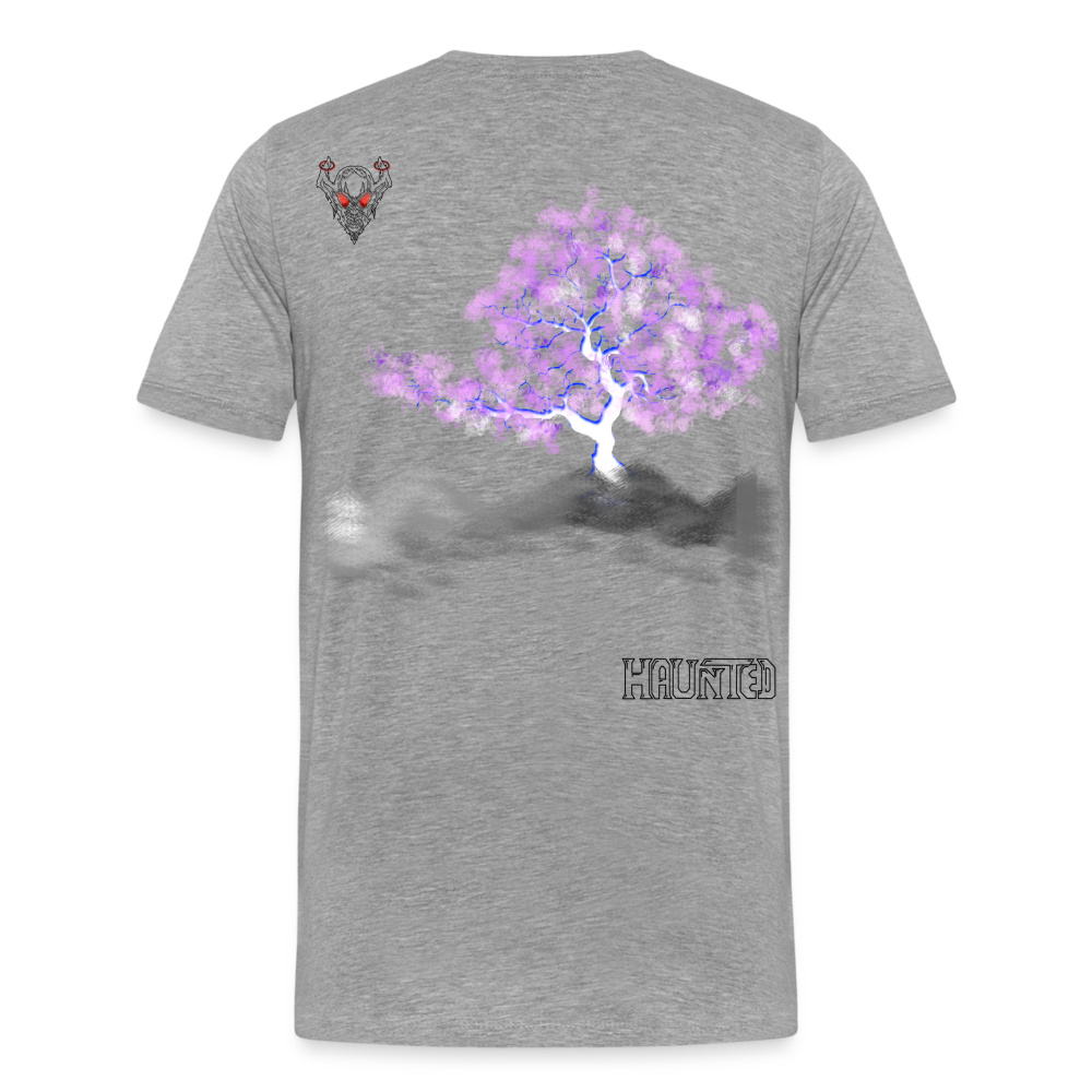 Man T-Shirt Cherry Blossom - Grau meliert