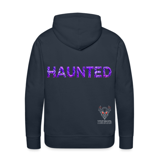 Men Hoodie Violet Whispers Essence - Navy