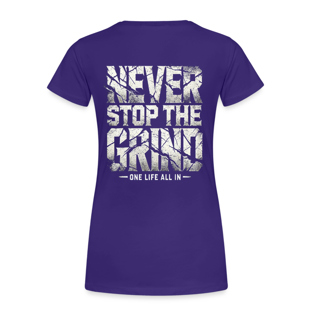 Women T-Shirt Never Stop The Grind - Lila