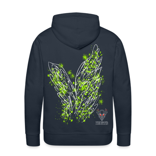 Men Hoodie Poison Green Wings - Navy