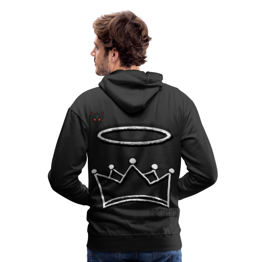 Man Hoodie Cown and Ring Dark - Schwarz