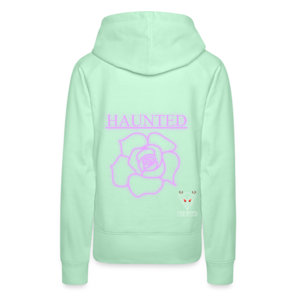 Women Hoodie Light Pink Neon Rose - helles Mintgrün