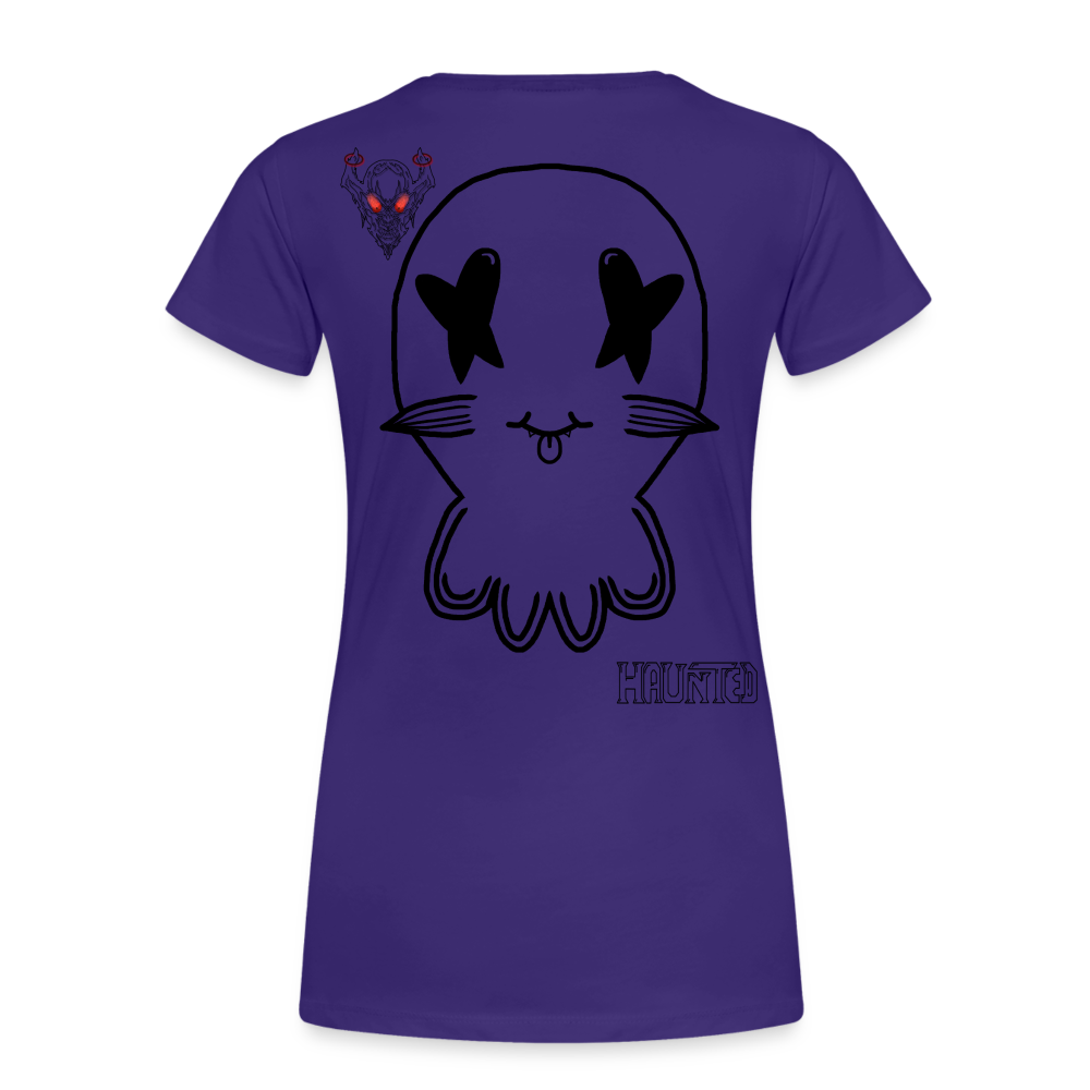 Woman T-Shirt Ghost No Doodle Dark - Lila