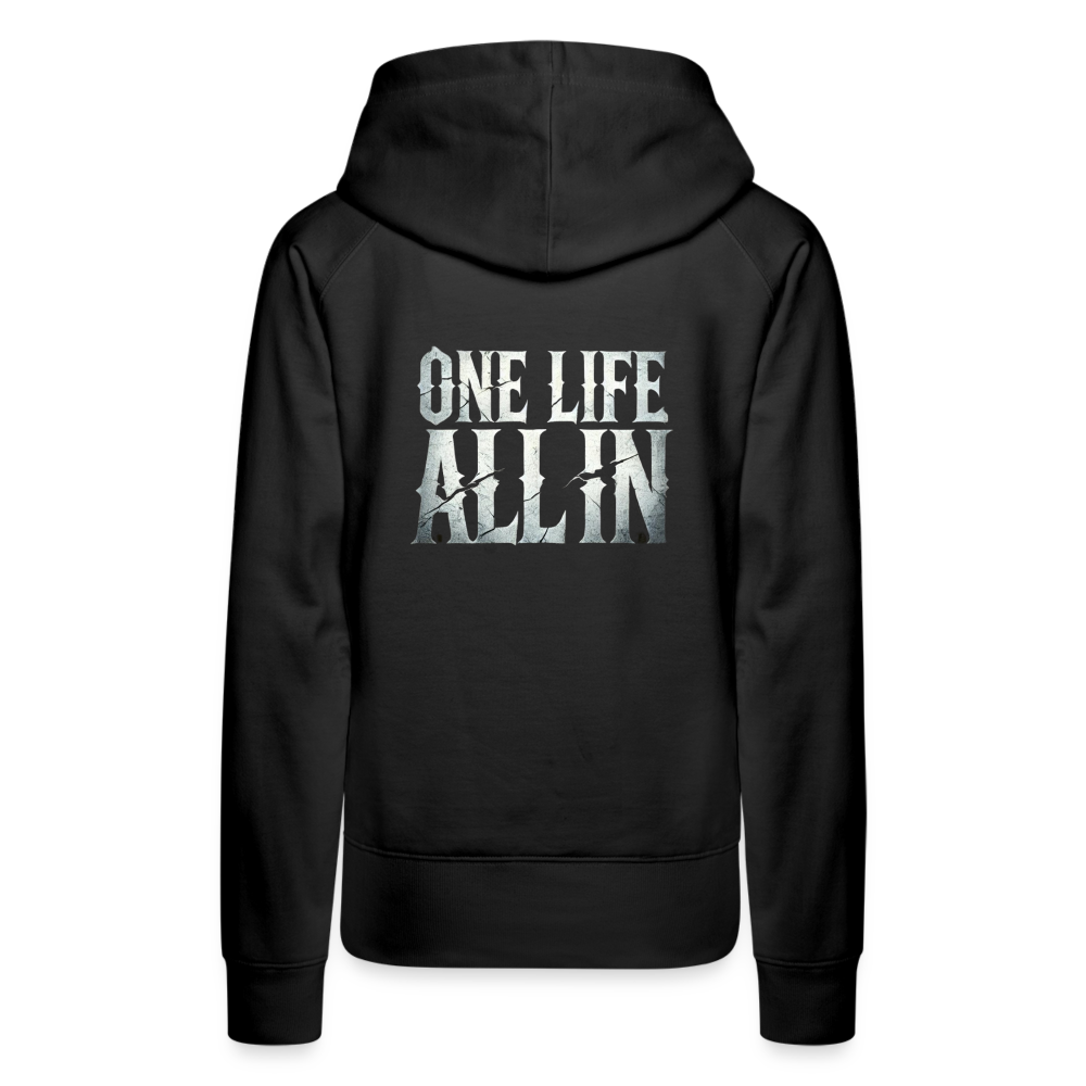 Women Hoodie One Life All In - Schwarz