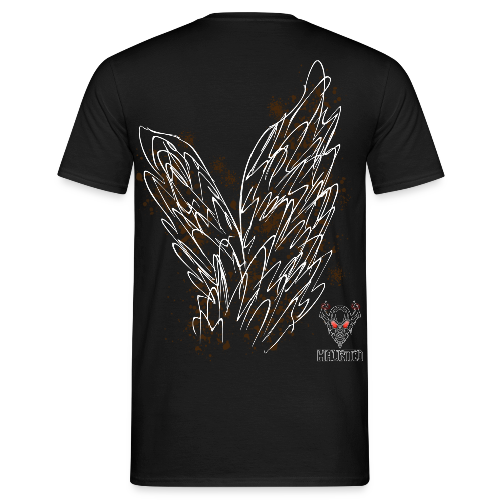 Men T-Shirt Brown Wings - Schwarz