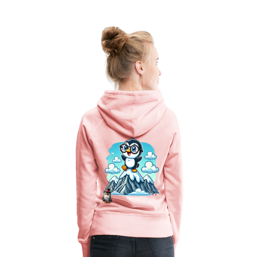 Women Hoodie KasPenguin on Top - Kristallrosa