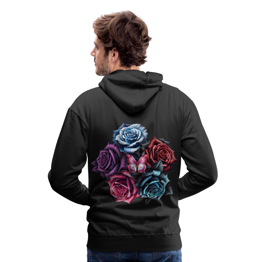 Men Hoodie Rose Circle - Schwarz
