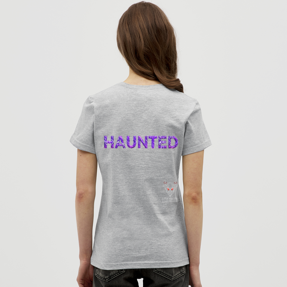 Women T-Shirt Violet Whispers Essence - Grau meliert