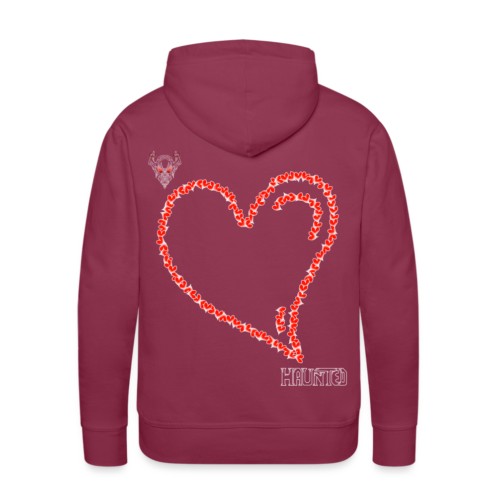 Man Hoodie Hearts Light - Bordeaux