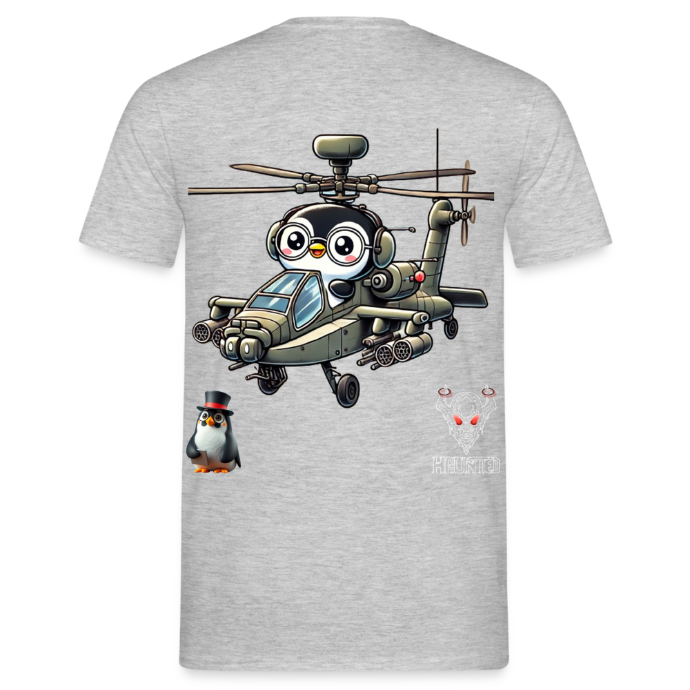 Men T-Shirt KasPenguin in Apache - Grau meliert