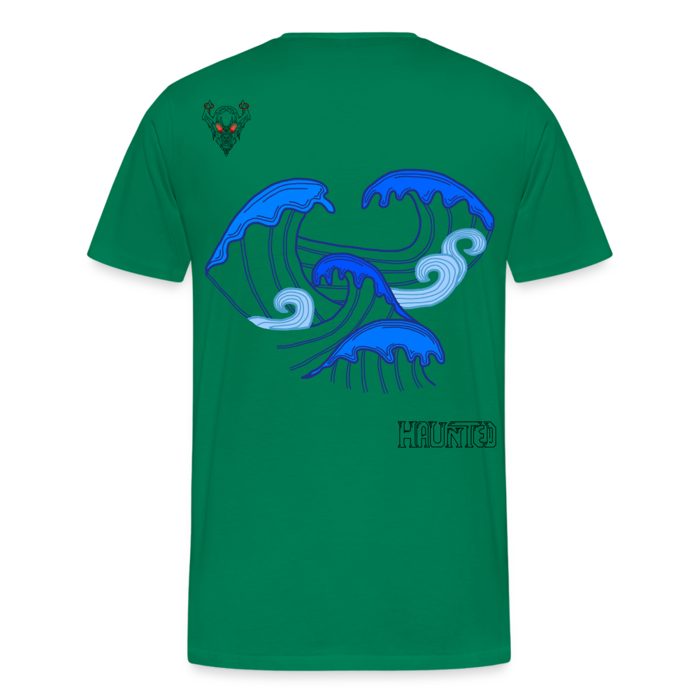 Man T-Shirt Waves clean Dark - Kelly Green
