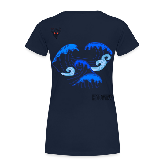 Woman T-Shirt Waves clean Dark - Navy