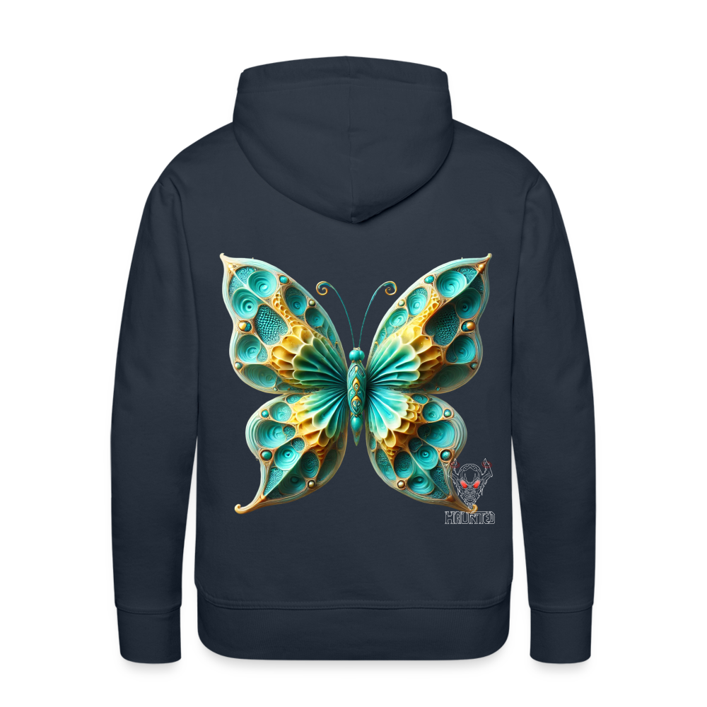 Men Hoodie Aqua Wing Symphony - Navy