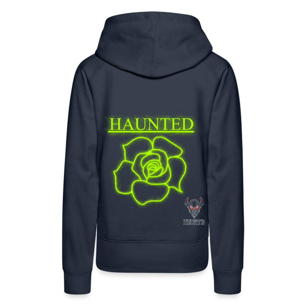 Women Hoodie Poison Neon Rose - Navy