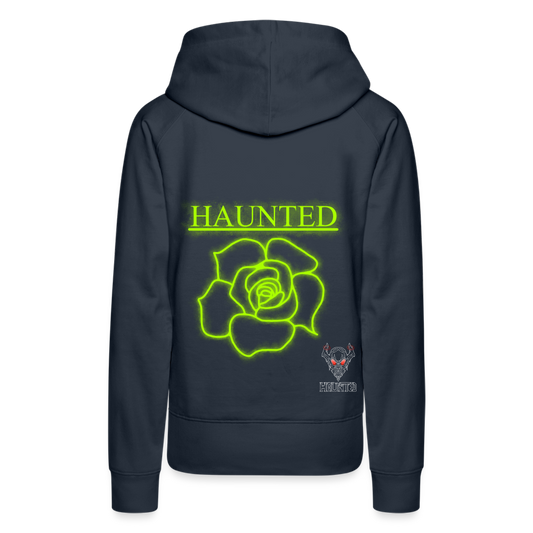 Women Hoodie Poison Neon Rose - Navy