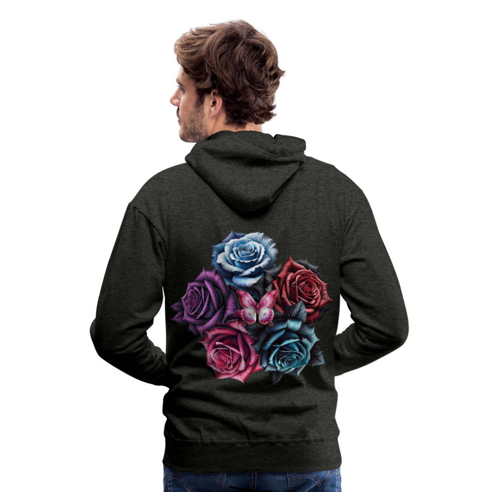 Men Hoodie Rose Circle - Anthrazit