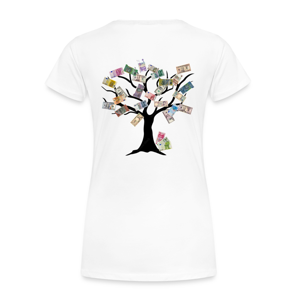 Women T-Shirt Money Tree - Weiß