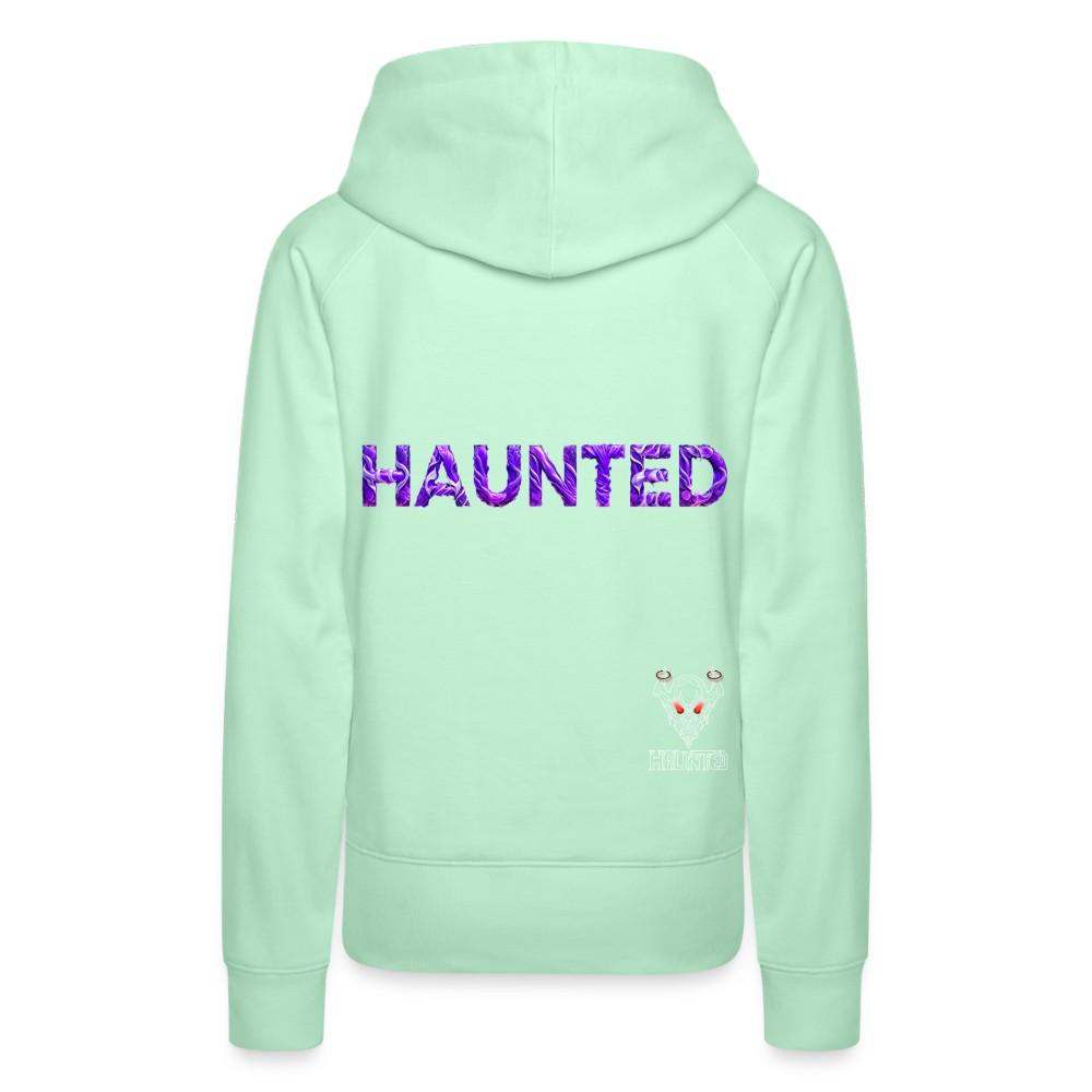 Women Hoodie Violet Whispers Essence - helles Mintgrün