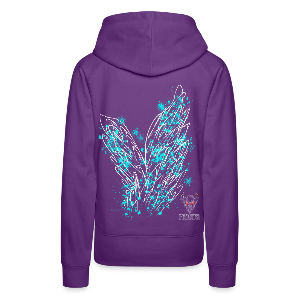 Women Hoodie Aqua Wings - Purple