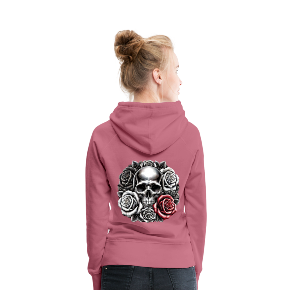 Women Hoodie Skull Roses - Malve