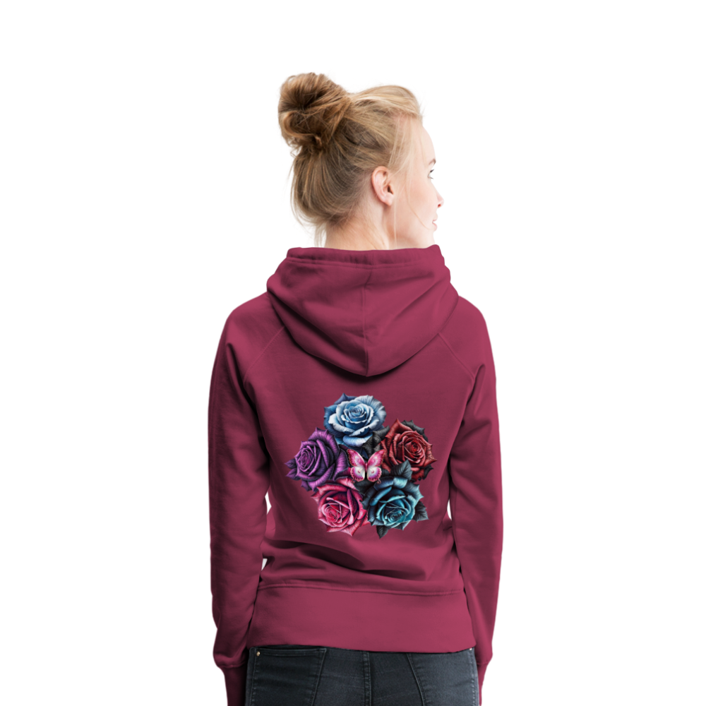Women Hoodie Rose Circle - Bordeaux