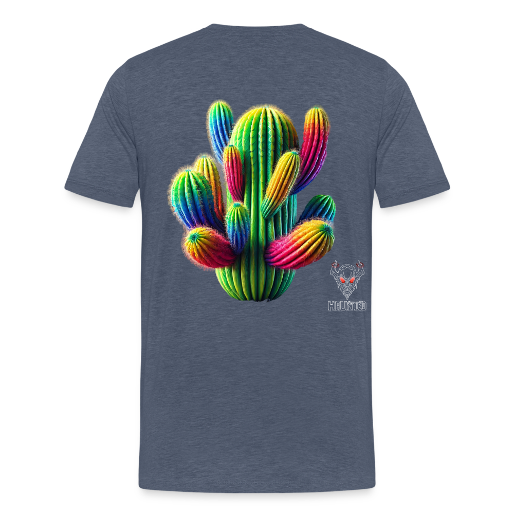 Männer Premium T-Shirt - Blau meliert