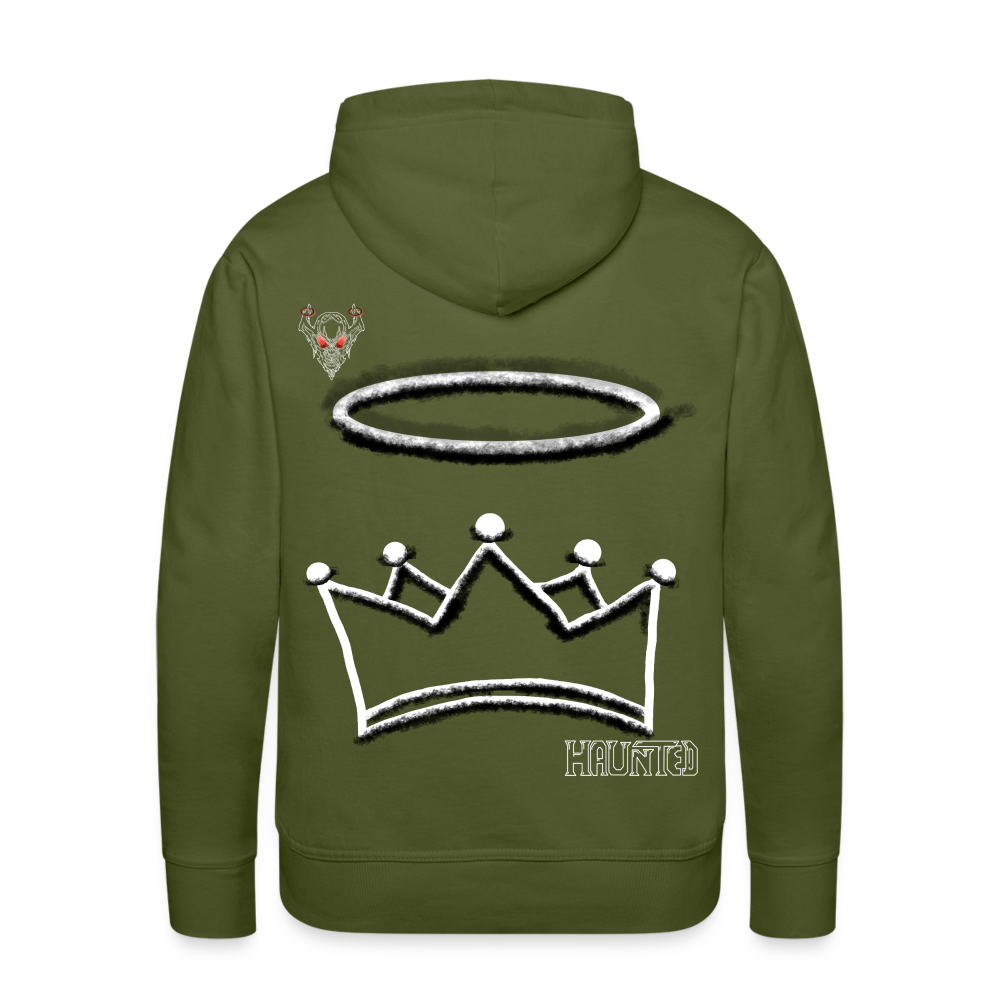 Man Hoodie Crown and Ring Light - Olivgrün