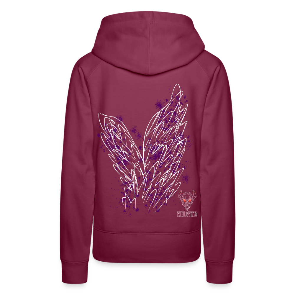 Women Hoodie Purple Wings - Bordeaux