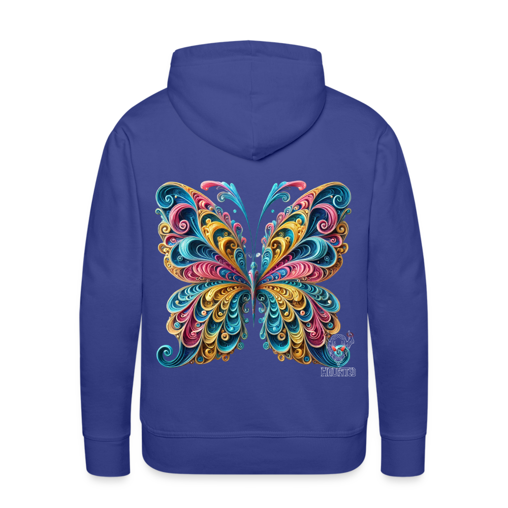 Men Hoodie Whimsical Butterfly Harmony - Königsblau
