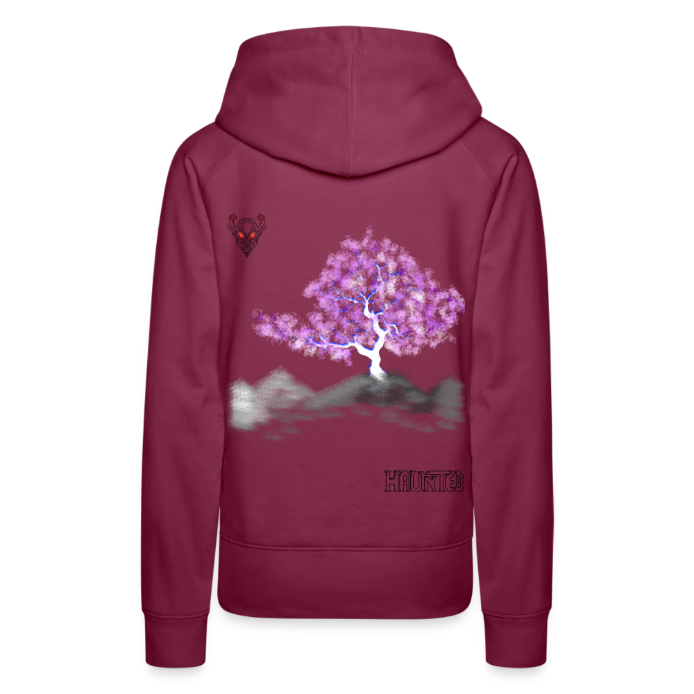 Woman Hoodie Cherry Blossom - Bordeaux