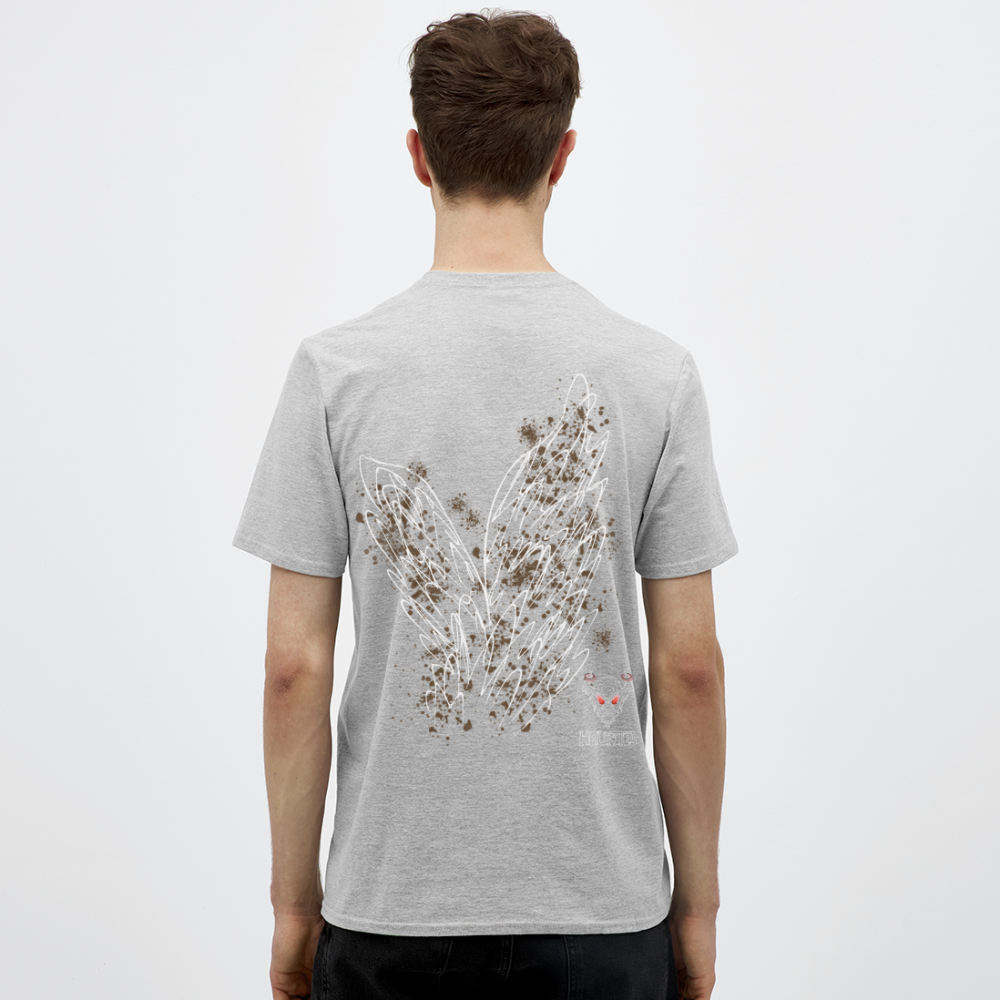 Men T-Shirt Brown Wings - Grau meliert
