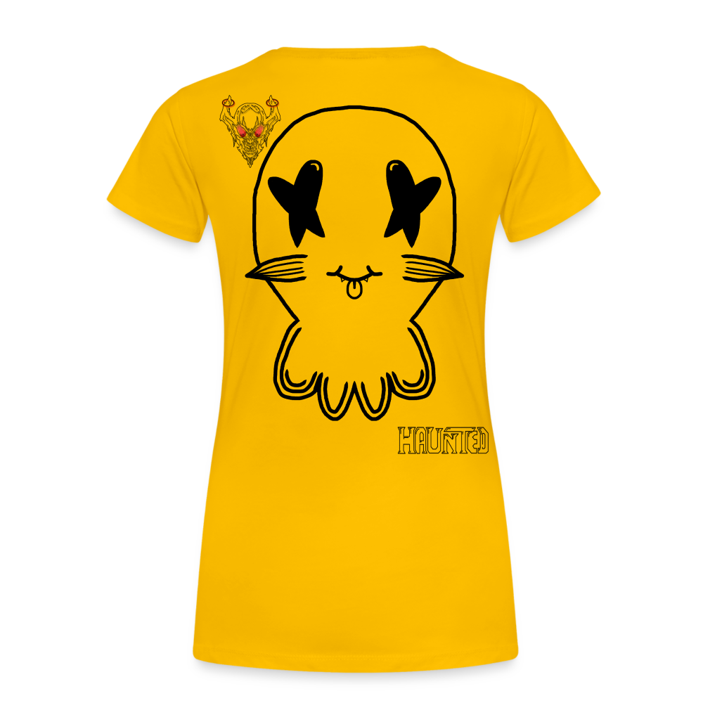Woman T-Shirt Ghost No Doodle Dark - Sonnengelb