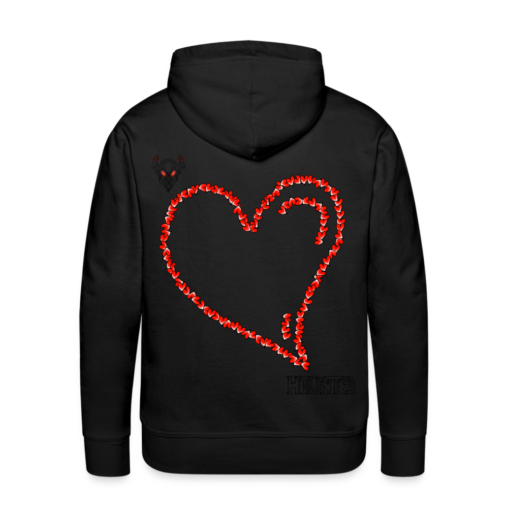 Man Hoodie Hearts Dark - Schwarz
