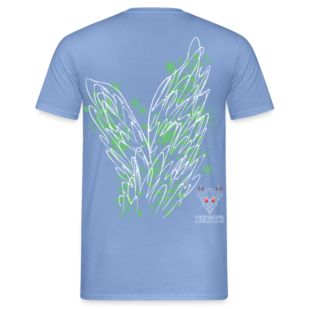 Men T-Shirt Light Green Wings - carolina blue