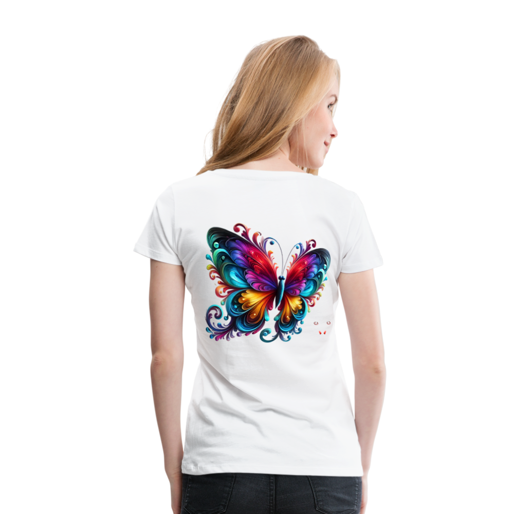Woman T-Shirt Radiant Butterfly Art - Weiß